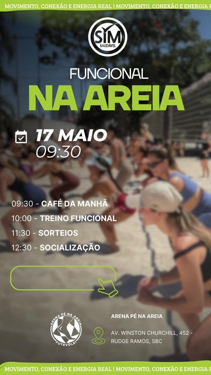 Arte da edição de 17 de mai — Arena Pé na Areia